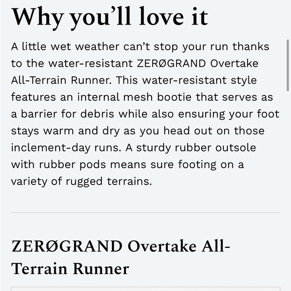 NWT COLE HAAN WATER RESISTANT ZEROGRAND ALL TERRAIN RUNNER - STAY WARM & DRY! - Picture 3 of 14